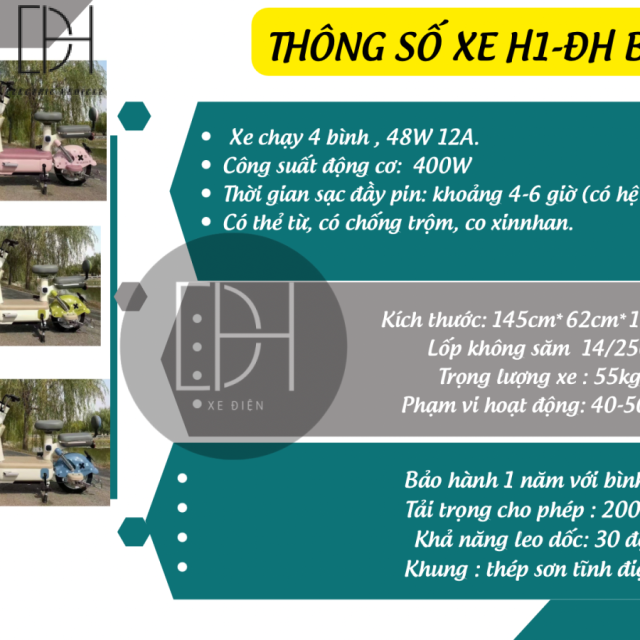 Xe Đạp Điện Mẫu H1